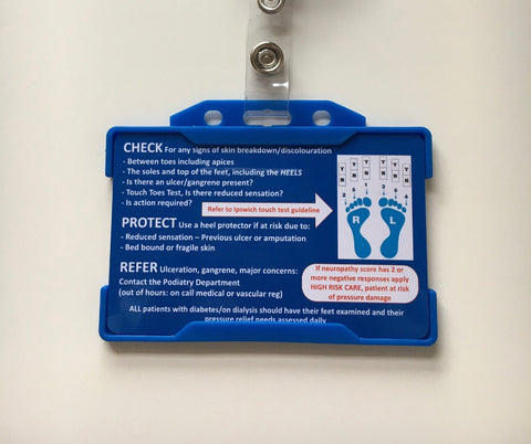 CPR Foot Check Badge (DB01) ex VAT